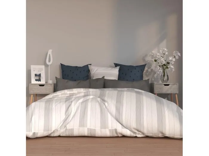 Nachttische 2 Stk. Betongrau 40x40x56 cm Holzwerkstoff