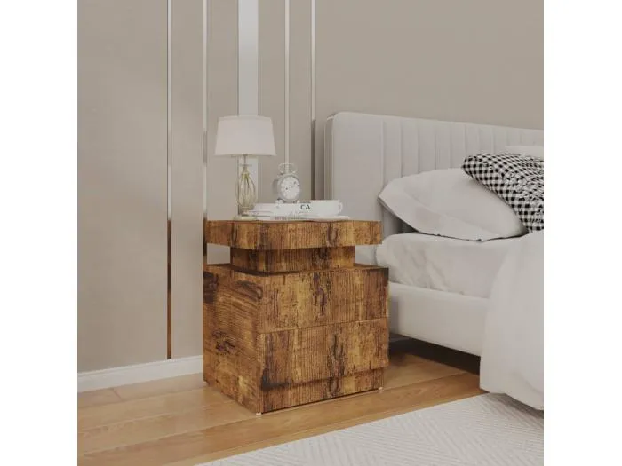 Nachttisch Räuchereiche 45x35x52 cm Holzwerkstoff