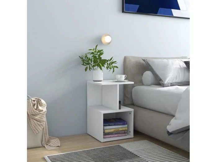 Nachttisch Weiß 35x35x55 cm Holzwerkstoff