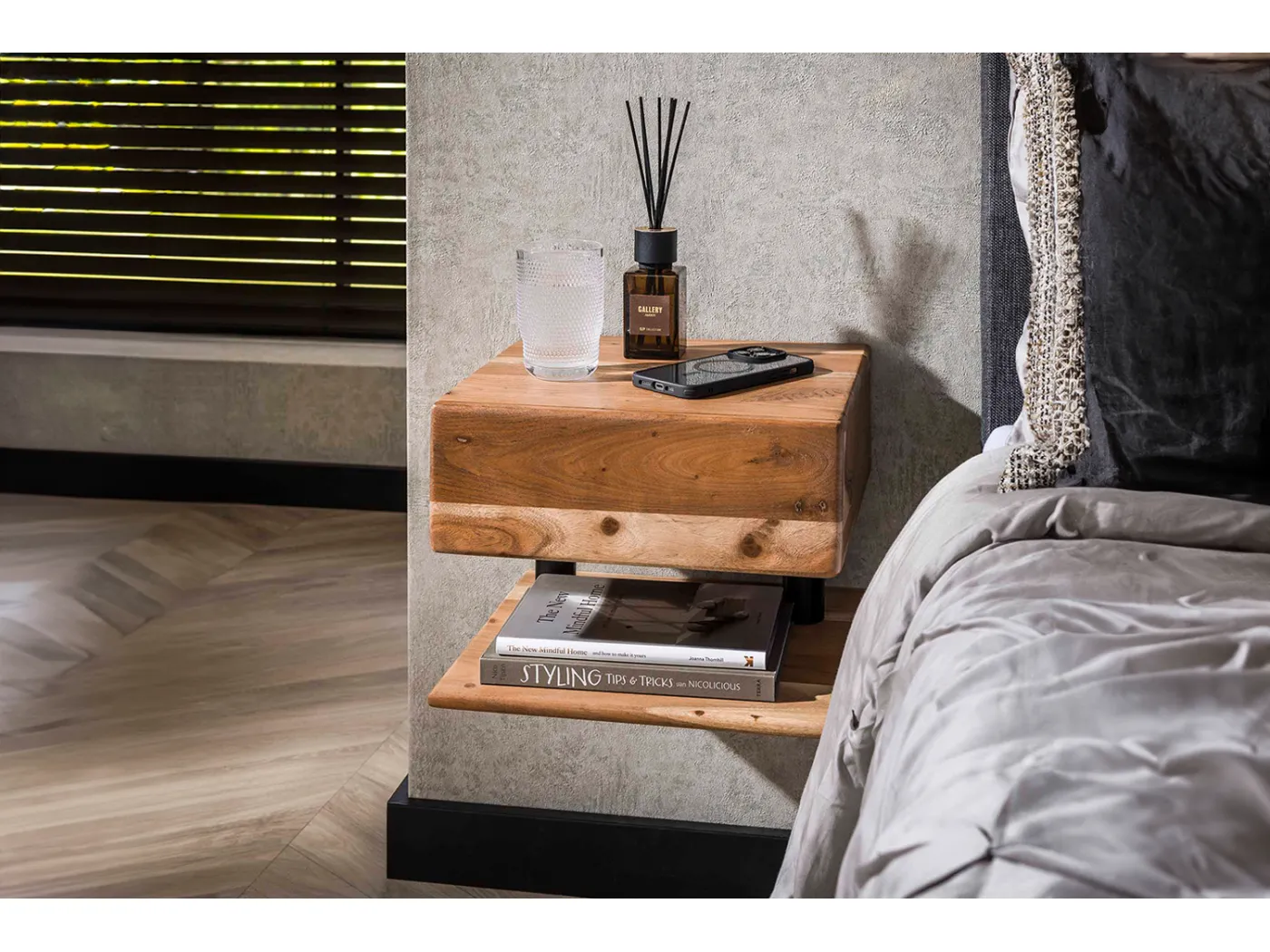 Nachttisch - Holz Holz - 32 x 35 cm - SILVEA