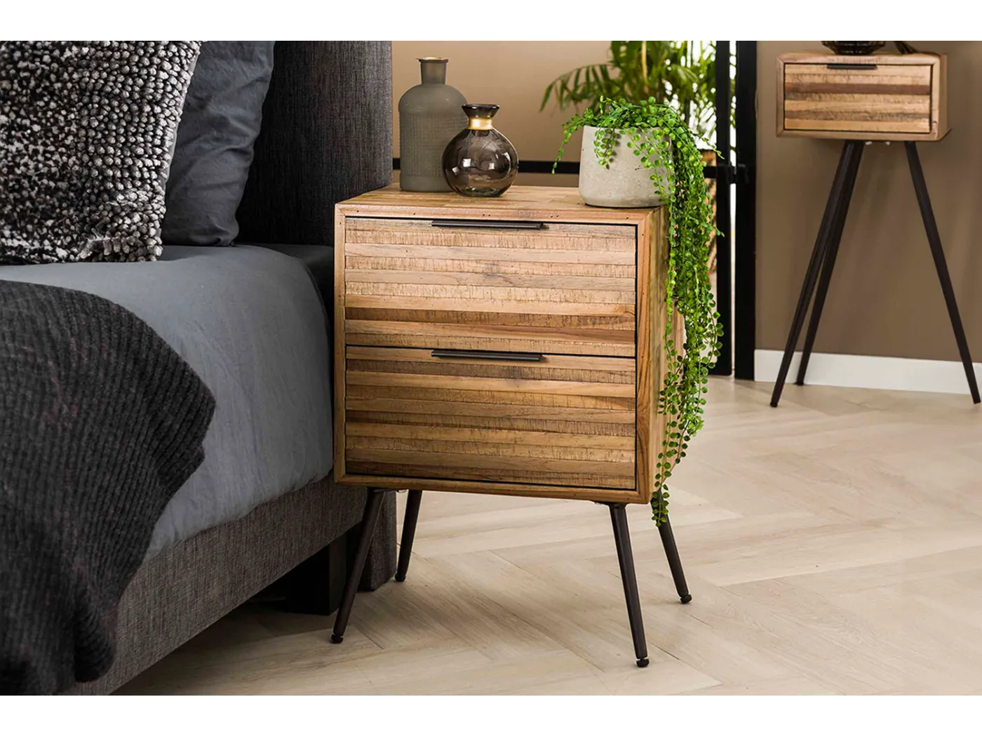 Nachttisch - Holz Holz - 30 x 45 cm - TICAR