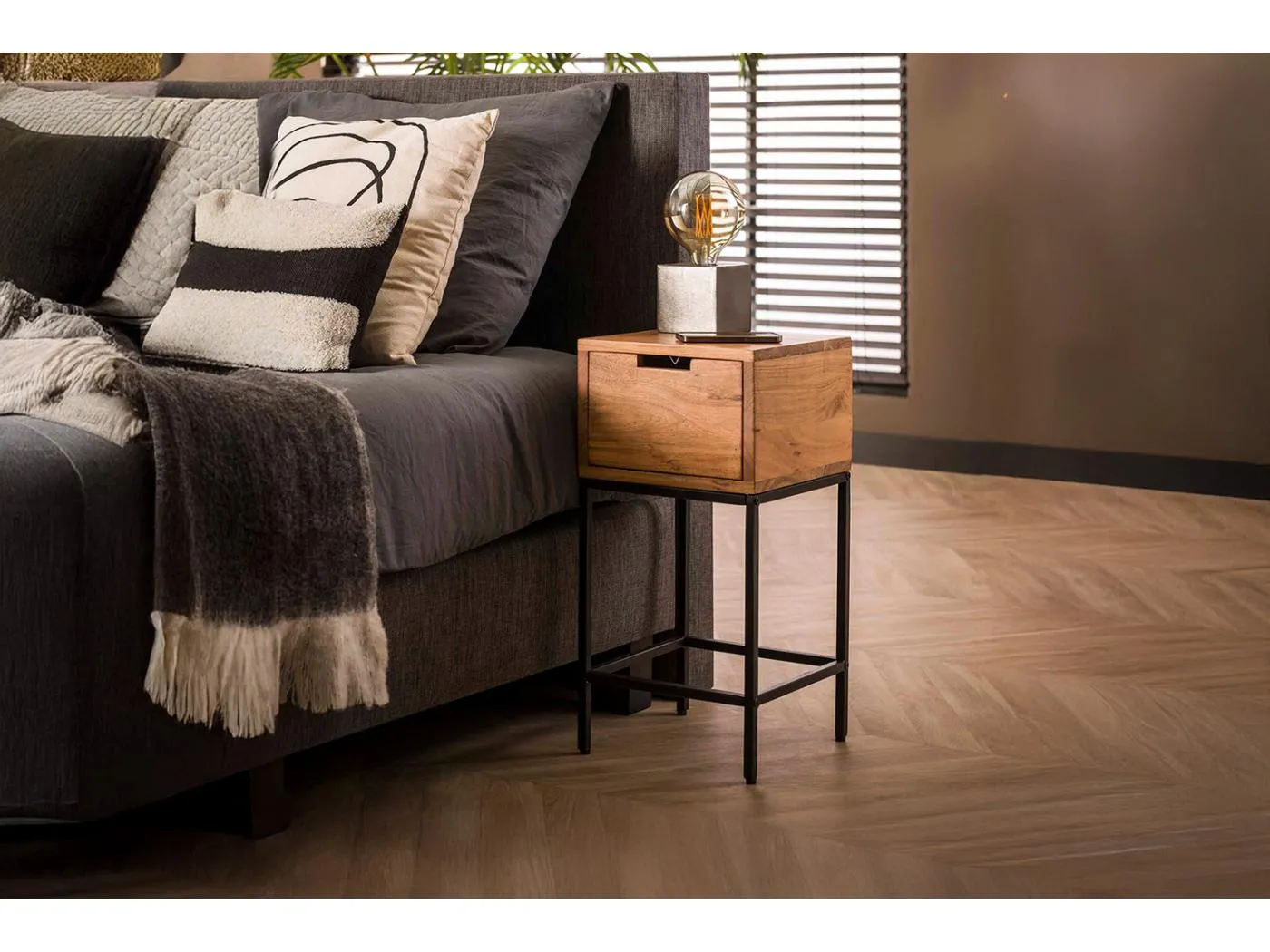 Nachttisch - Holz Holz - 30 x 30 cm - FATY