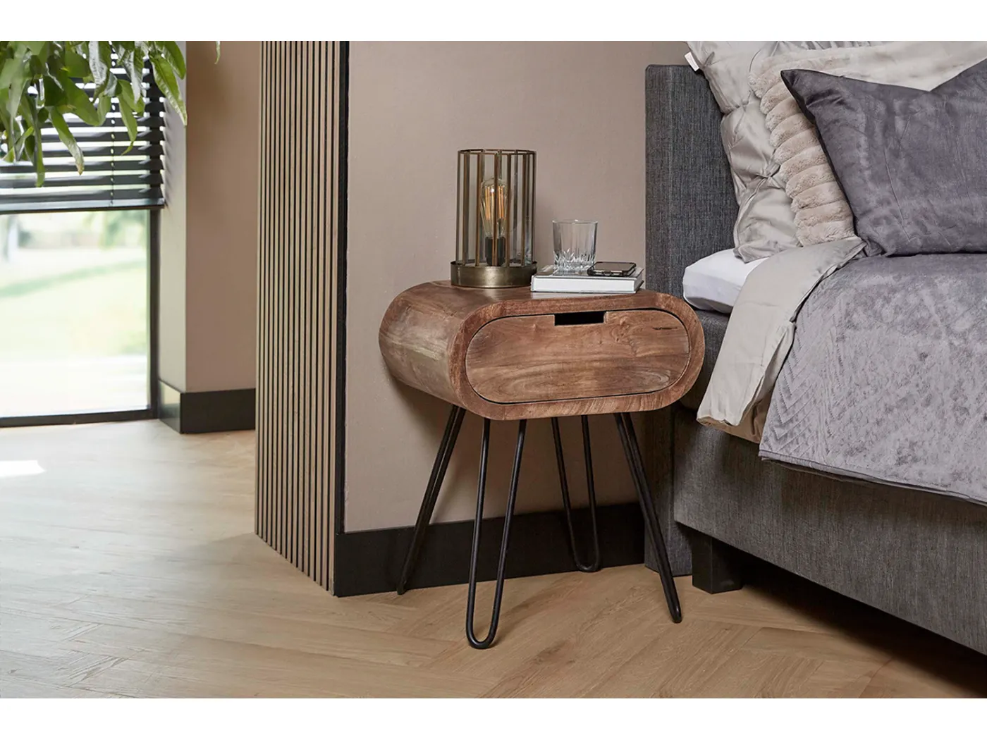 Nachttisch - Holz Holz - 35 x 50 cm - BAEL