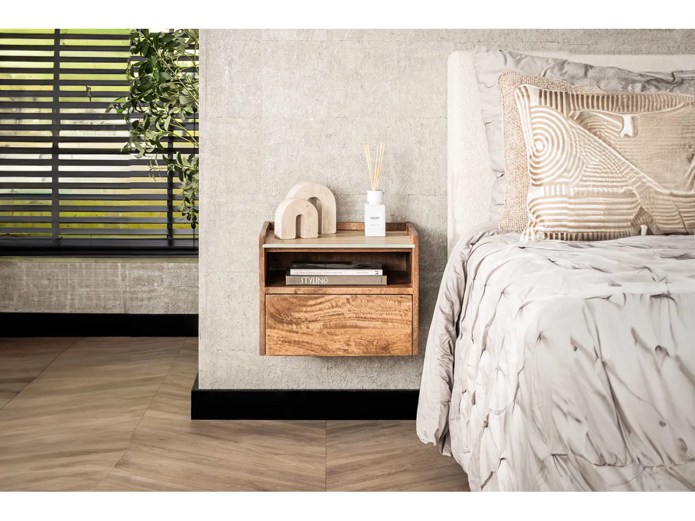 Nachttisch - Holz Holz - 35 x 40 cm - NORYN