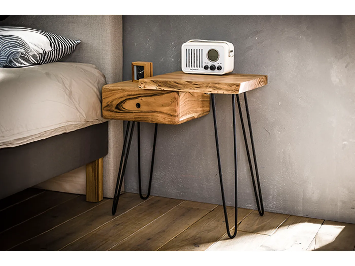 Nachttisch - Holz Holz - 32 x 60 cm - ERGEA