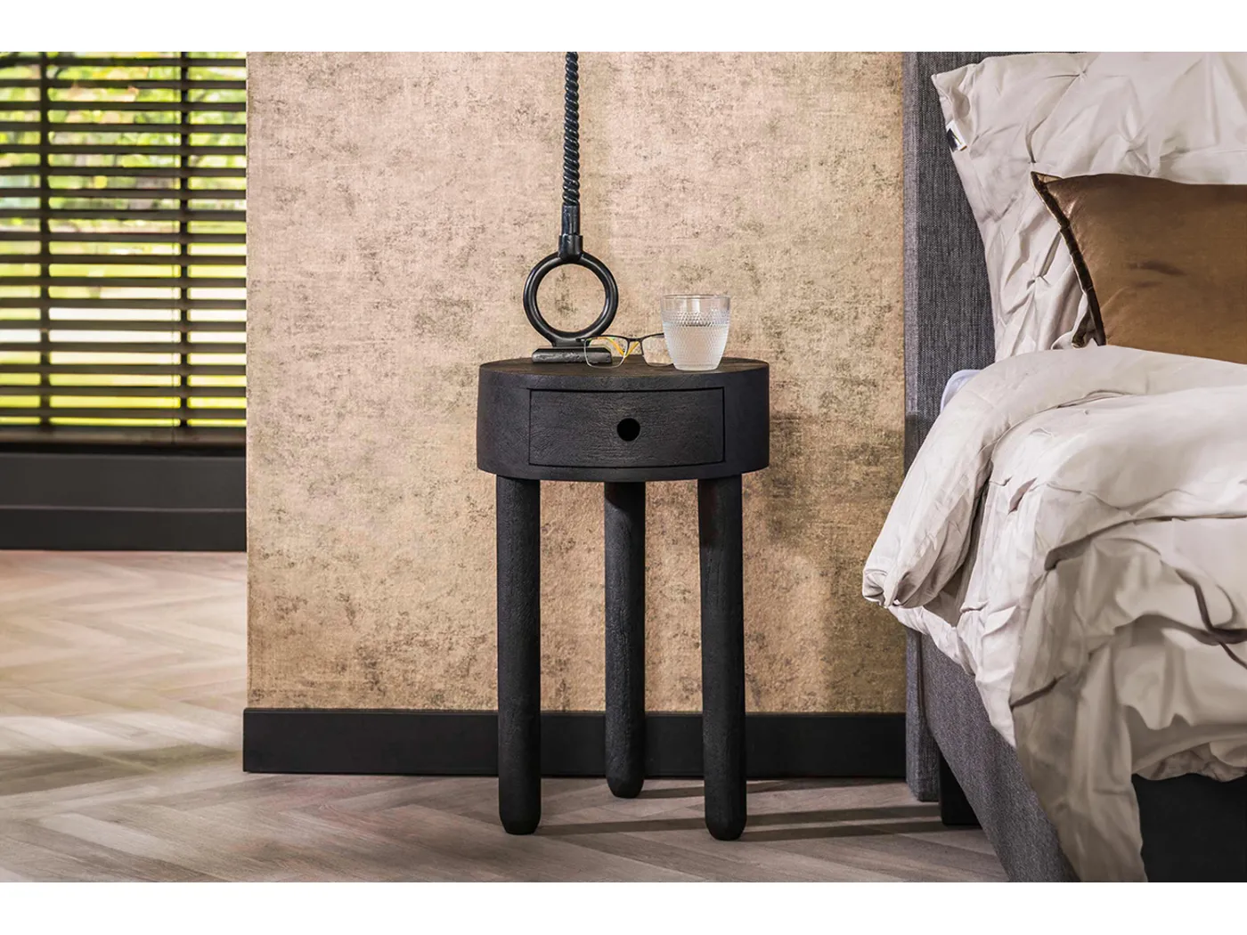 Nachttisch - Holz Holz - 35 x 35 cm - RIDA