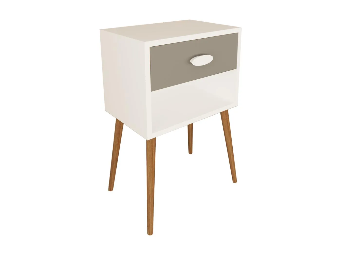 Holz Nachttisch Beistelltisch Schublade Singol XL