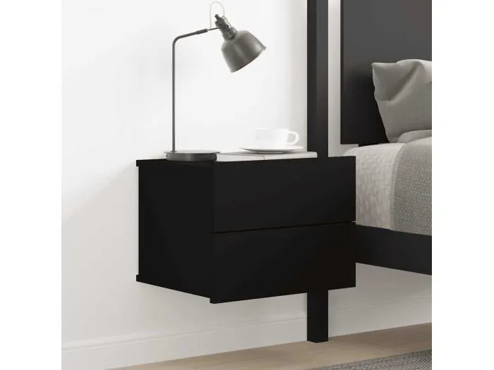 Nachttisch Schwarz 40x30x30 cm Holzwerkstoff