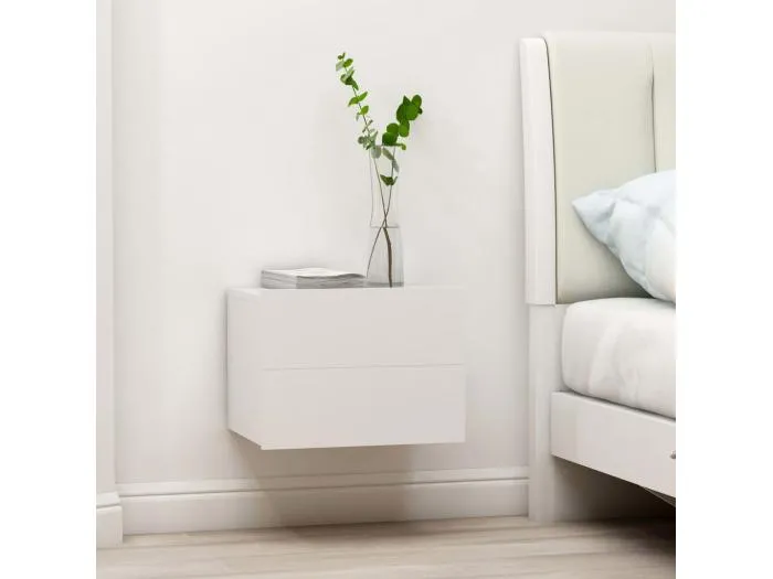 Nachttisch Weiß 40x30x30 cm Holzwerkstoff