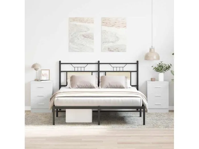 Nachttische 2 Stk. Weiß 38x35x56 cm Holzwerkstoff