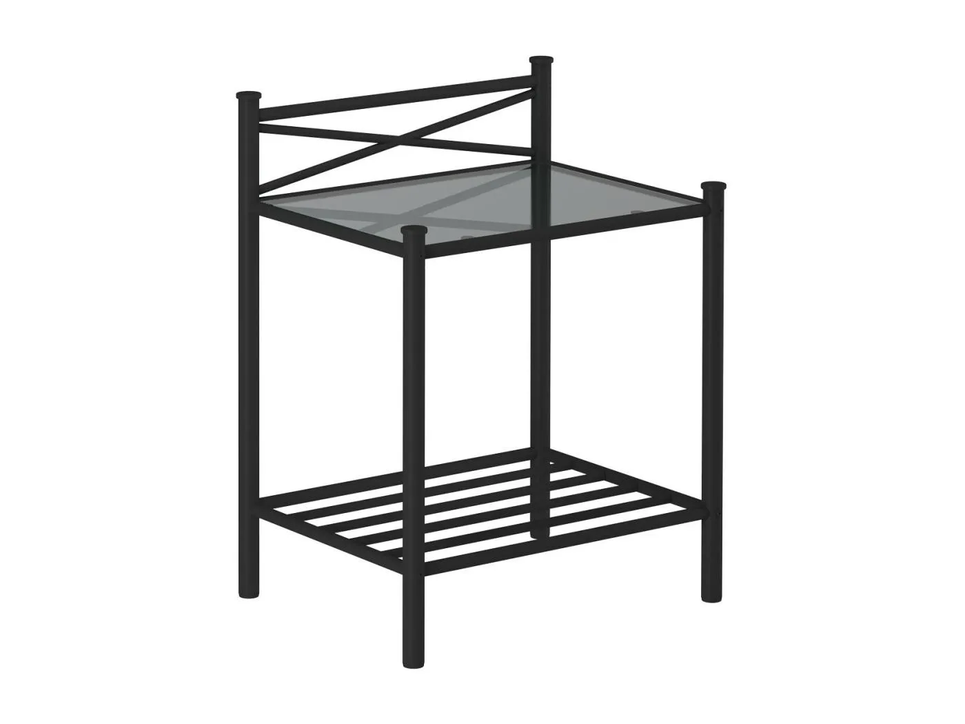 Thora | Nachttisch aus schwarzem Metall