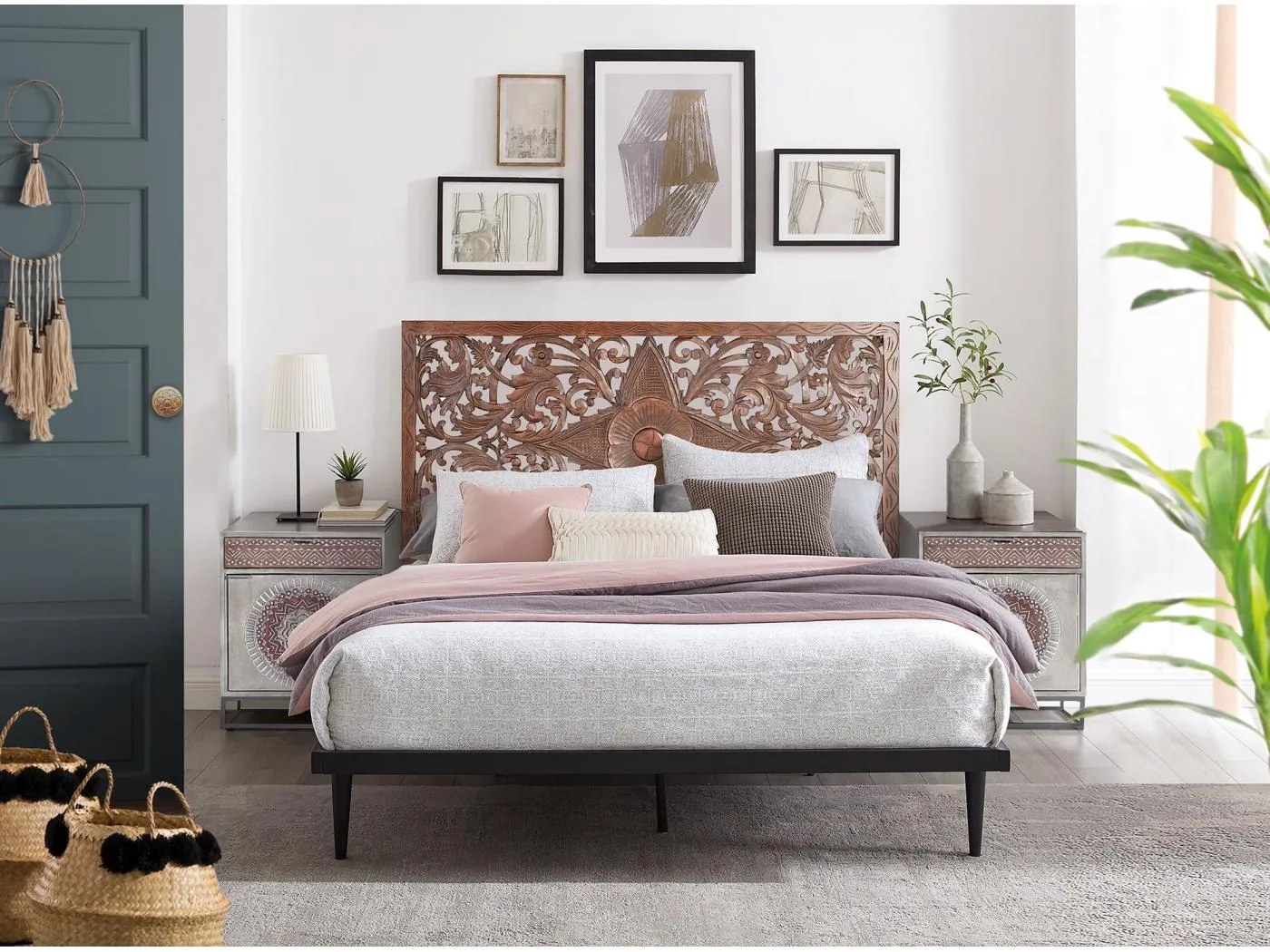 Aufbewahrungstruhe / Wandpaneel aus Mangoholz