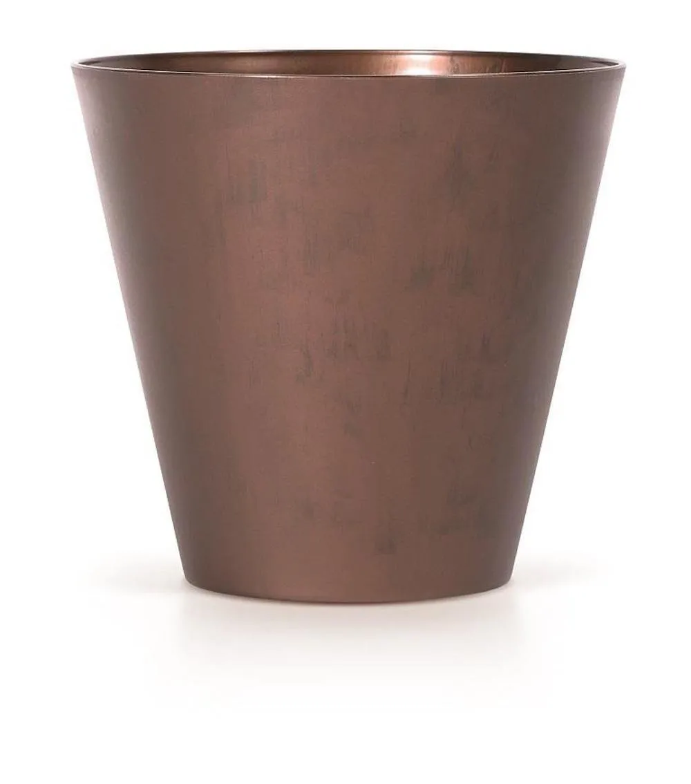 PROREGAL Blumentopf Schlank Corten 400x373mm, Kupferaussehen