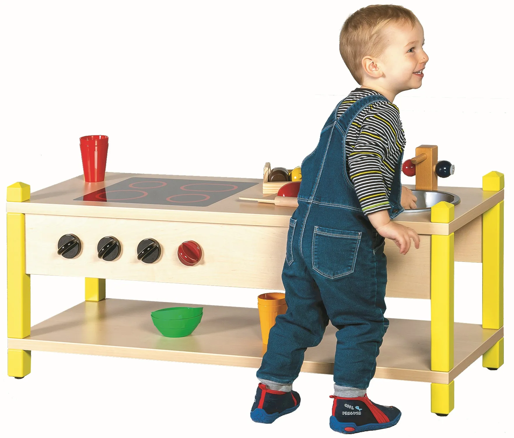 Kinderküche mit Spiel-Herd und Spiel-Spüle, Stollen