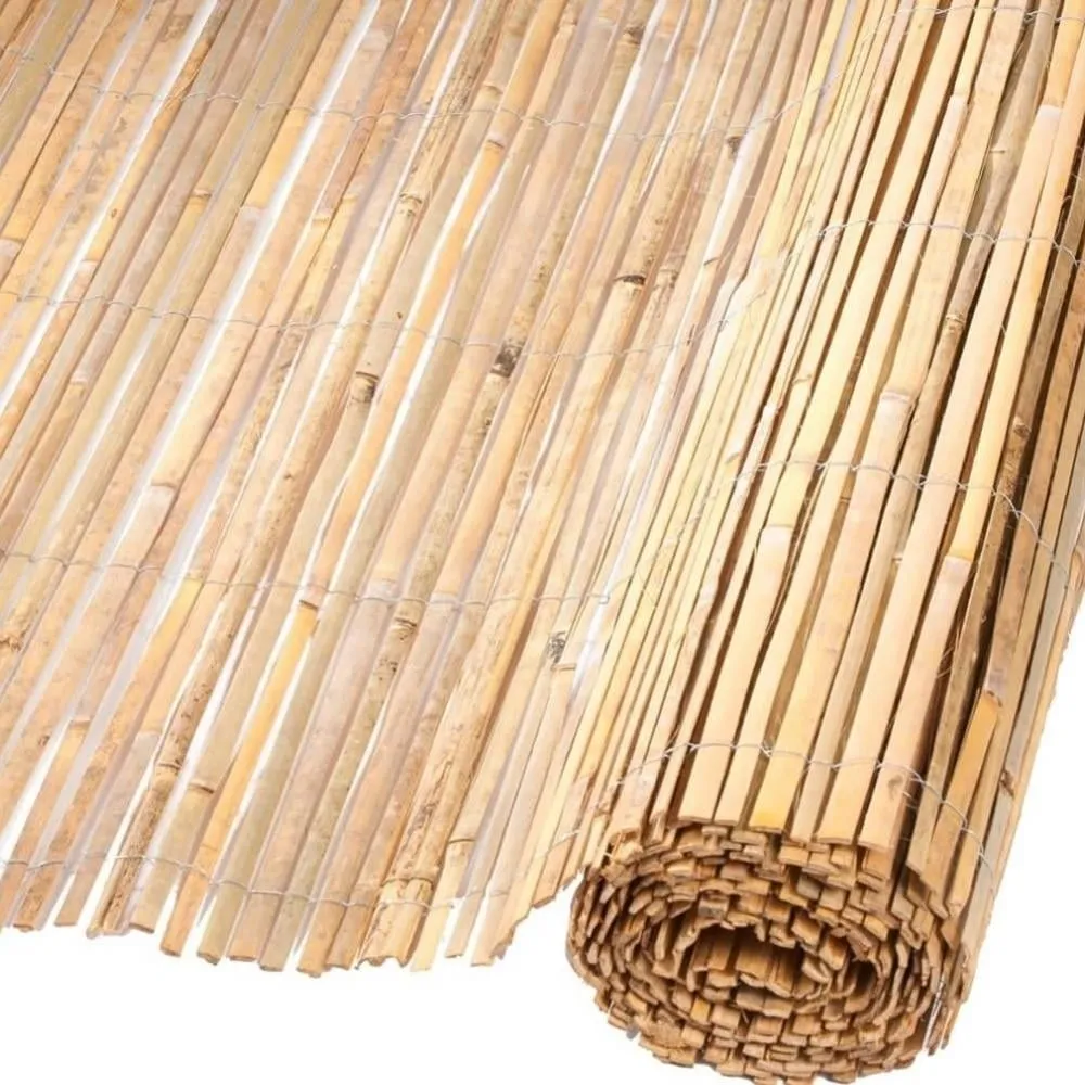 Sichtschutzzaun aus gespaltenem Bambus | Gartenzaun | Gartensichtschutz für Garten und Balkon | Höhe 1m | Länge 5m | HxL: 1x5 m