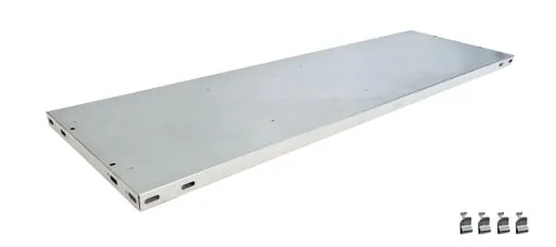 Fachboden ohne Anschlagleiste für Schulte Büro-Fachbodenregal MULTIplus85 Stecksystem | Fachlast 85kg | BxT 130x30cm | Verzinkt