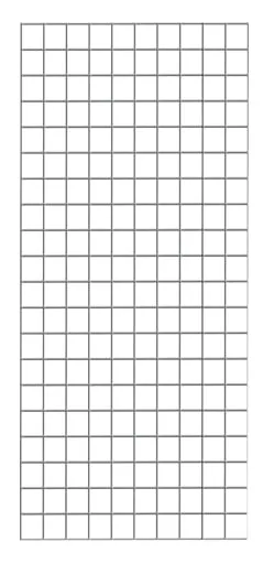 Drahtgitter-Seitenwand für Schulte Fachbodenregale mit Stecksystem | HxT 100x50cm | Glanzverzinkt