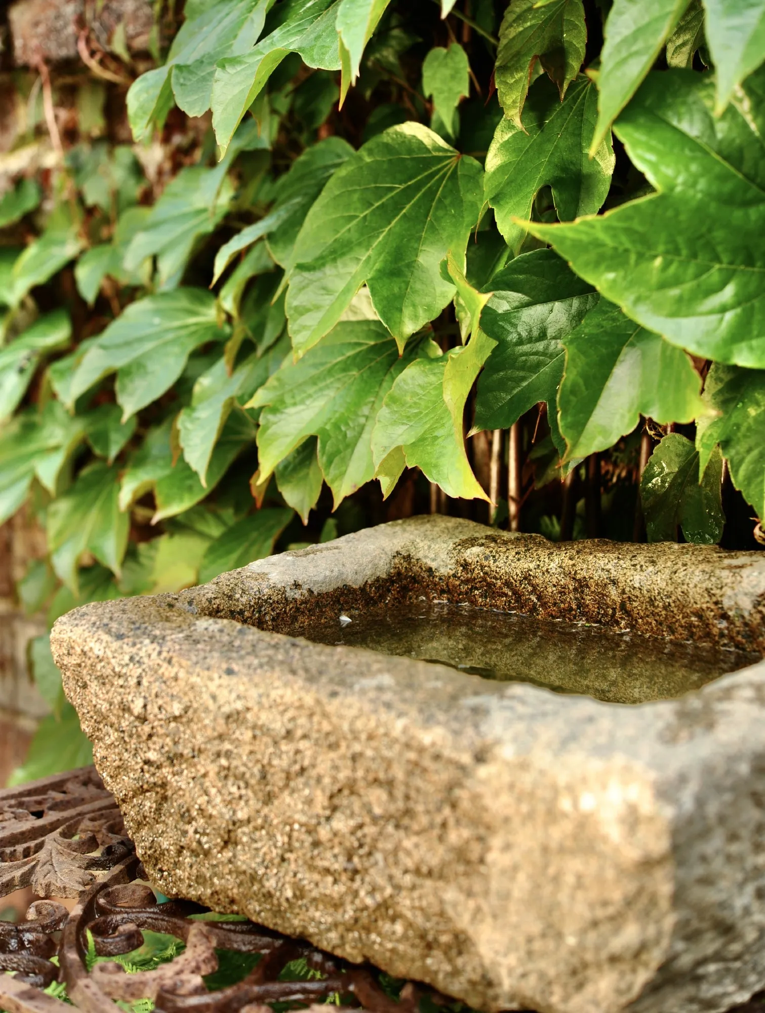 Antiker Steintrog, natur, ca. B 51 cm, L 27 cm, H 24 cm