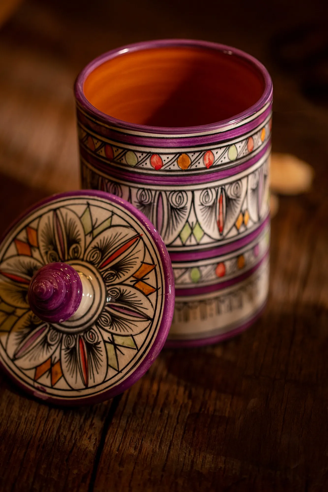 Zierbehälter fuchsia, Ø 10 cm, H 14 cm