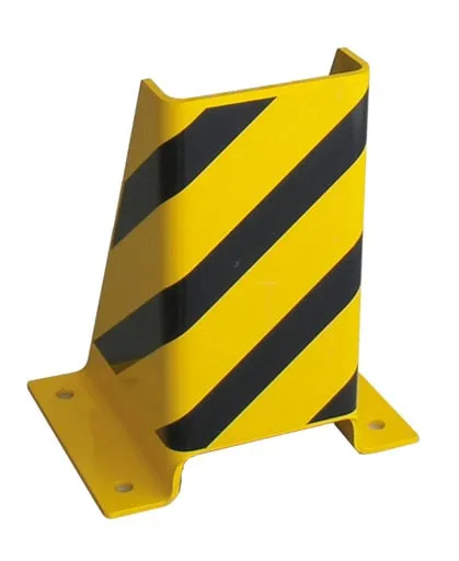 Schulte Rammschutzecke U-Form | H 40cm | Öffnungsmaß 21cm | inkl. 4 Schraubanker | Schwarz/gelb