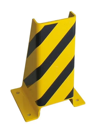 Schulte Rammschutzecke U-Form | H 40cm | Öffnungsmaß 15,5cm | inkl. 4 Schraubanker | Schwarz/Gelb