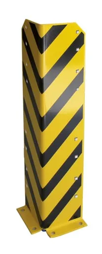 Schulte Rammschutzecke L-Form | H 80cm | inkl. 4 Schraubanker | Schwarz/Gelb