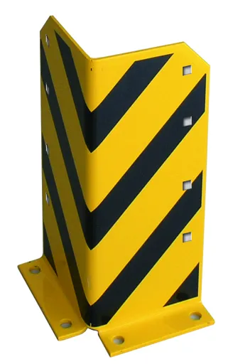 Schulte Rammschutzecke L-Form | H 40cm | inkl. 4 Schraubanker | Schwarz/Gelb