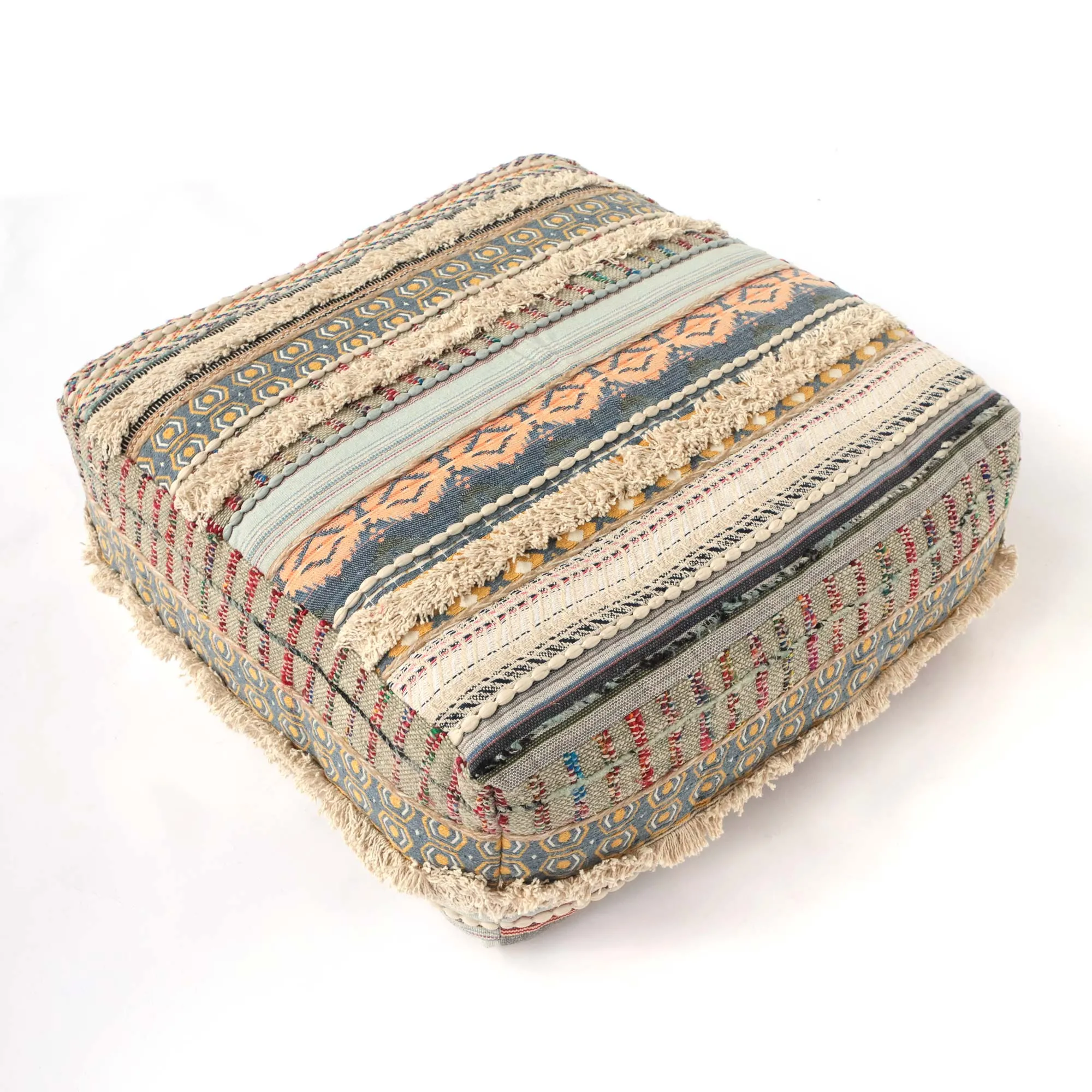 Pouf 'Maire', multicolor, T 60 cm, B 60 cm, H 20 cm