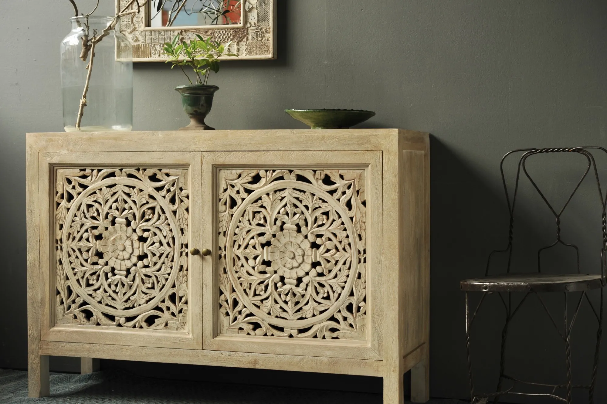 Sideboard 'Doubelle', weiß, B 130 cm, H 90 cm, L 40 cm