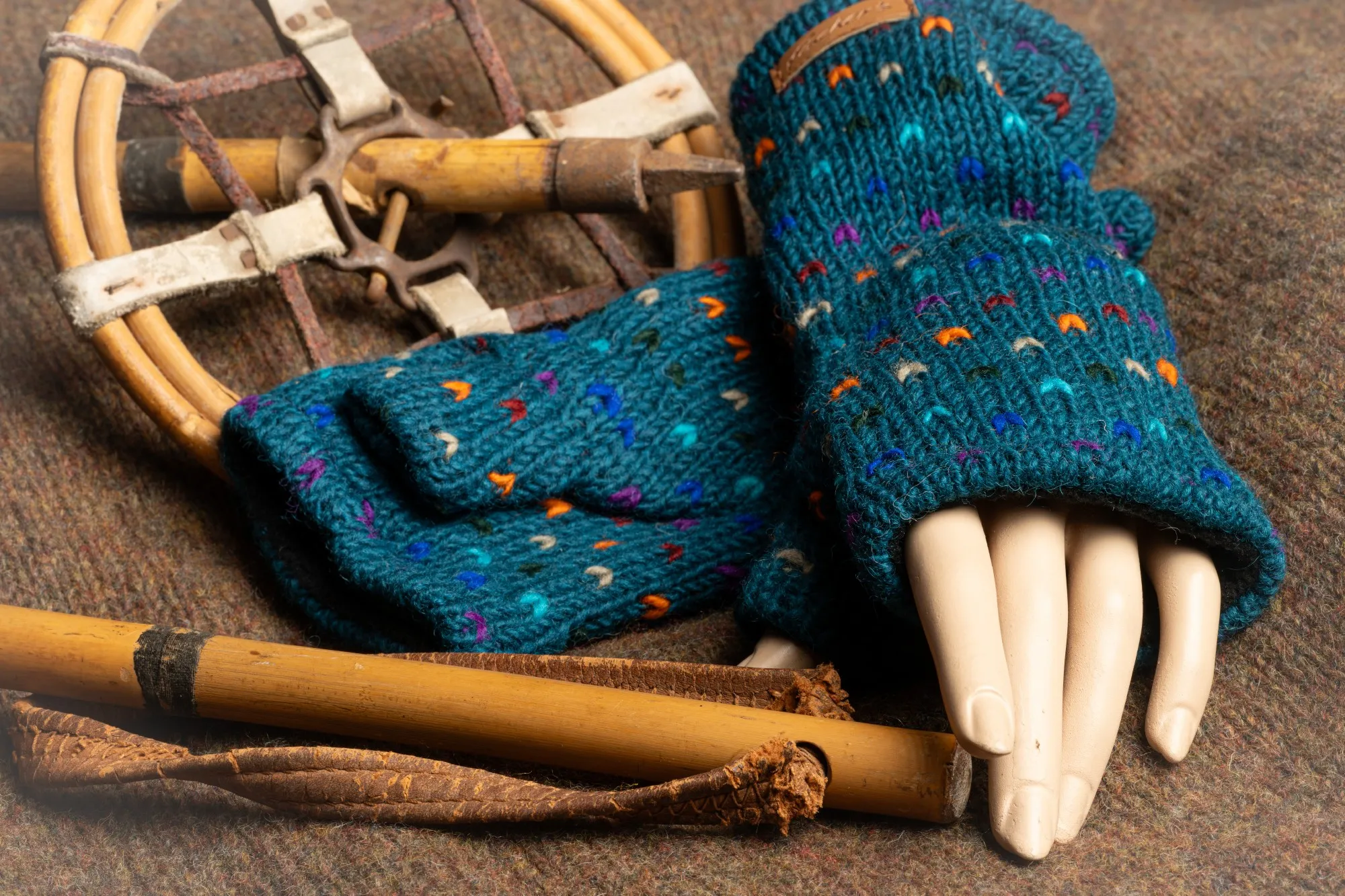 Pulswärmer, petrol, multicolor