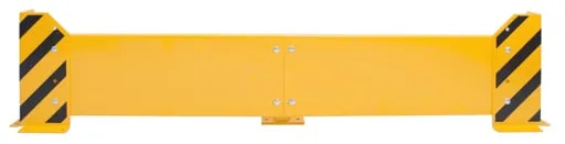 Schulte Rammschutzwand für Doppelregale | HxB 40x198cm | inkl. Rammschutzecken & Stützkonsole | Schwarz/Gelb