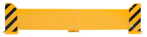 Schulte Rammschutzwand für Doppelregale | HxB 40x258cm | inkl. Rammschutzecken & Stützkonsole | Schwarz/Gelb