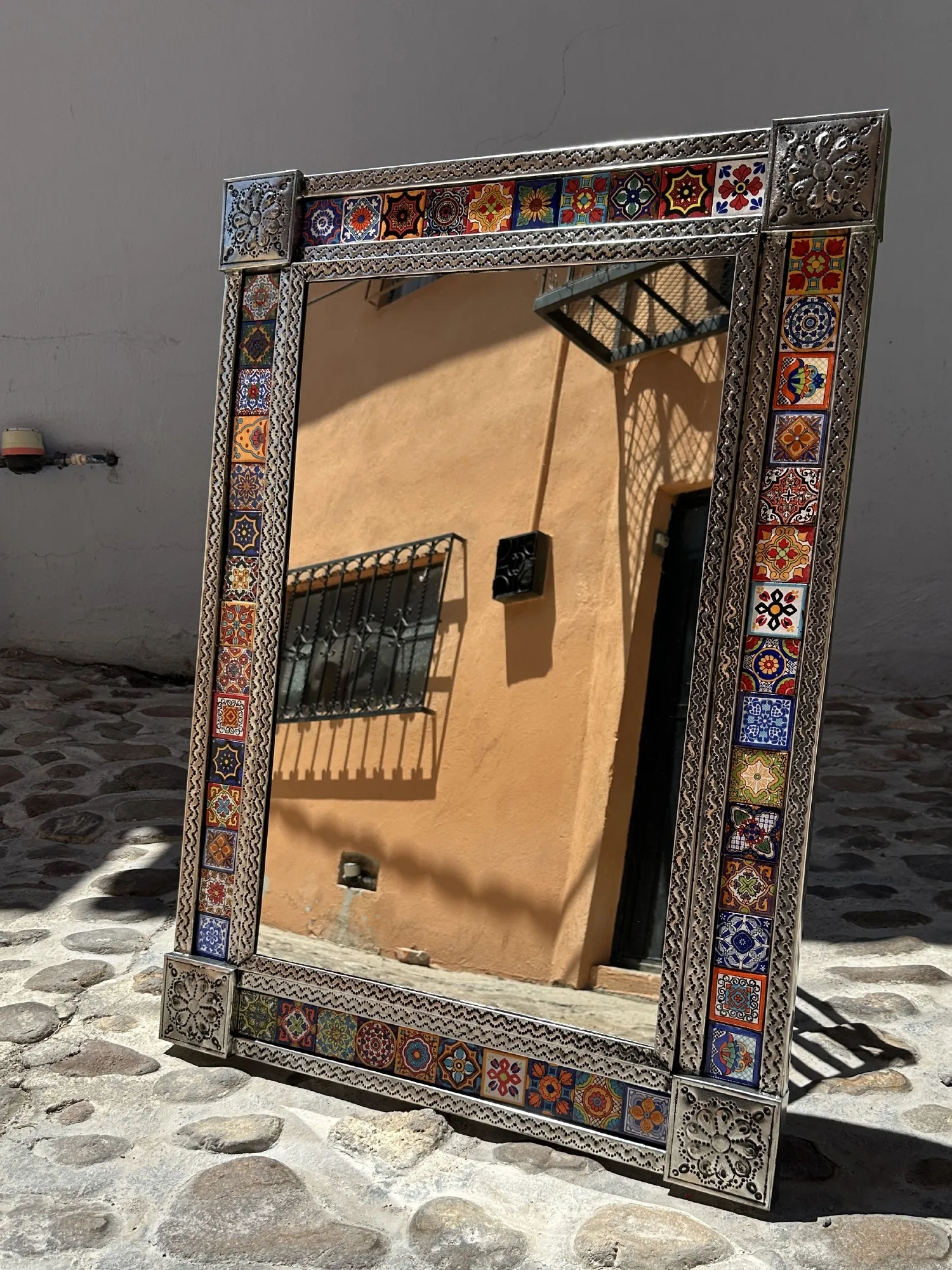 Wandspiegel 'Talavera', multicolor, B 75 cm, H 102 cm, T 4 cm