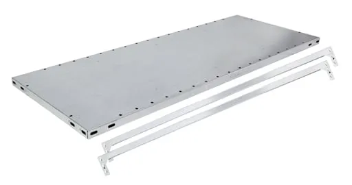 Fachboden für Schulte Eckregal Stecksystem | BxT 100x60cm | Inkl. Längenriegel | Verzinkt