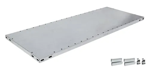 Fachboden für Schulte Eckregal Stecksystem | BxT 100x30cm | Inkl. 2 Aufhängekonsolen & 2 Fachbodenträger | Verzinkt