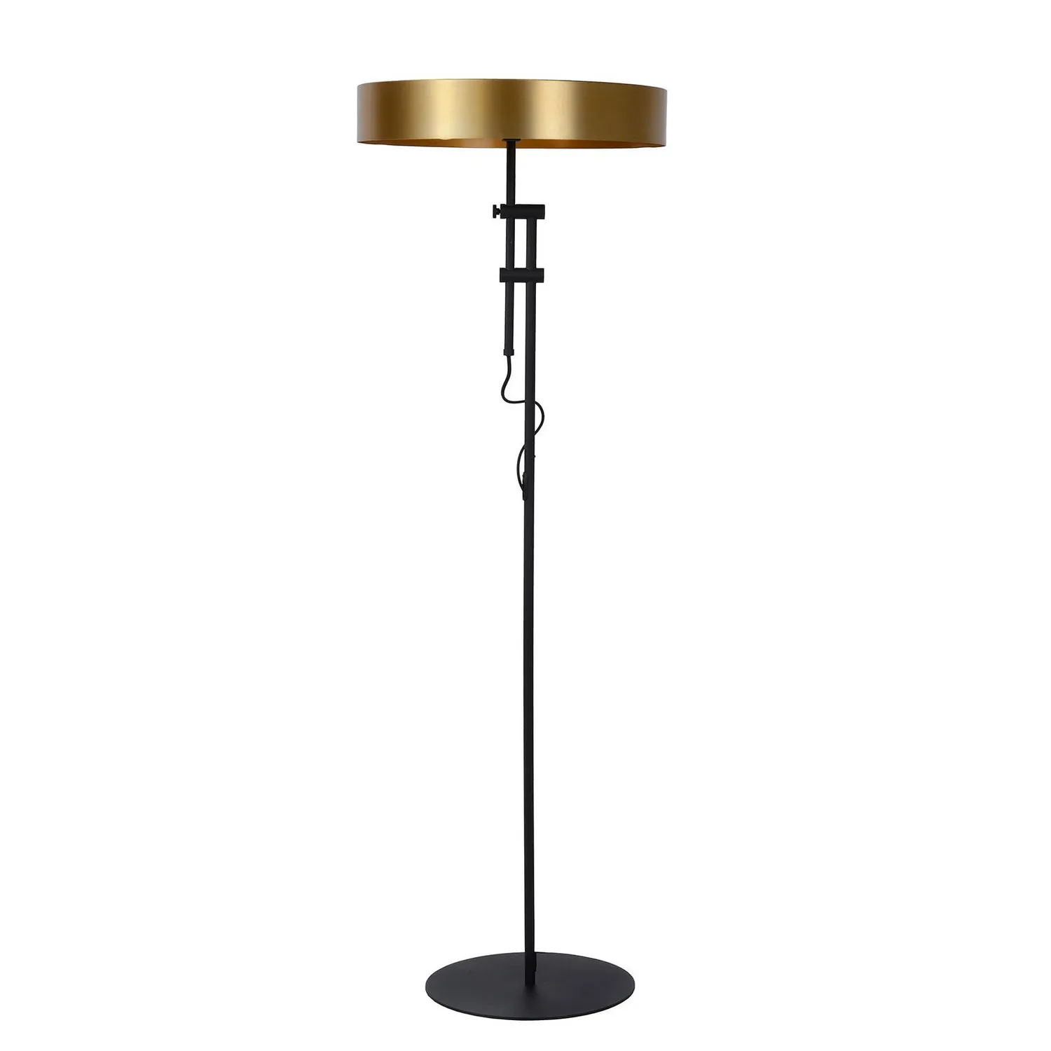 Lucide Stehleuchte Giada Mit Flachem Schirm In Gold Stehlampe Lampe Leuchte S944 B-Ware