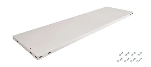 Fachboden ohne Anschlagleiste für Schulte Büro-Fachbodenregal MULTIplus85 Schraubsystem | Fachlast 85kg | BxT 130x30cm | Lichtgrau