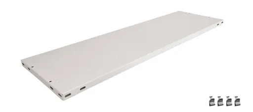 Fachboden ohne Anschlagleiste für Schulte Büro-Fachbodenregal MULTIplus85 Stecksystem | Fachlast 85kg | BxT 70x30cm | Lichtgrau