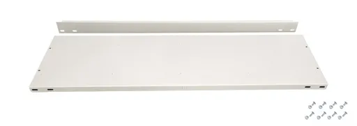 Fachboden mit Anschlagleiste für Schulte Büro-Fachbodenregal MULTIplus85 Schraubsystem | Fachlast 85kg | BxT 75x30cm | Lichtgrau