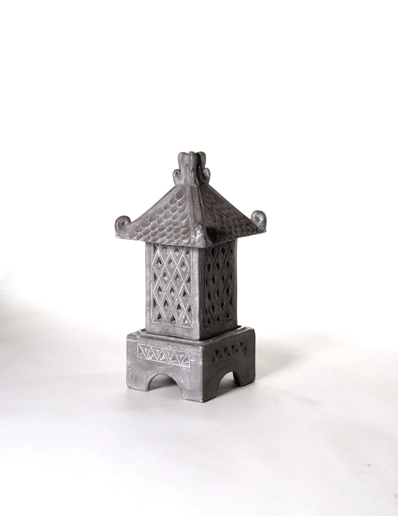 Leuchte 'Candi', grau, H 63 cm, B 30 cm, T 30 cm