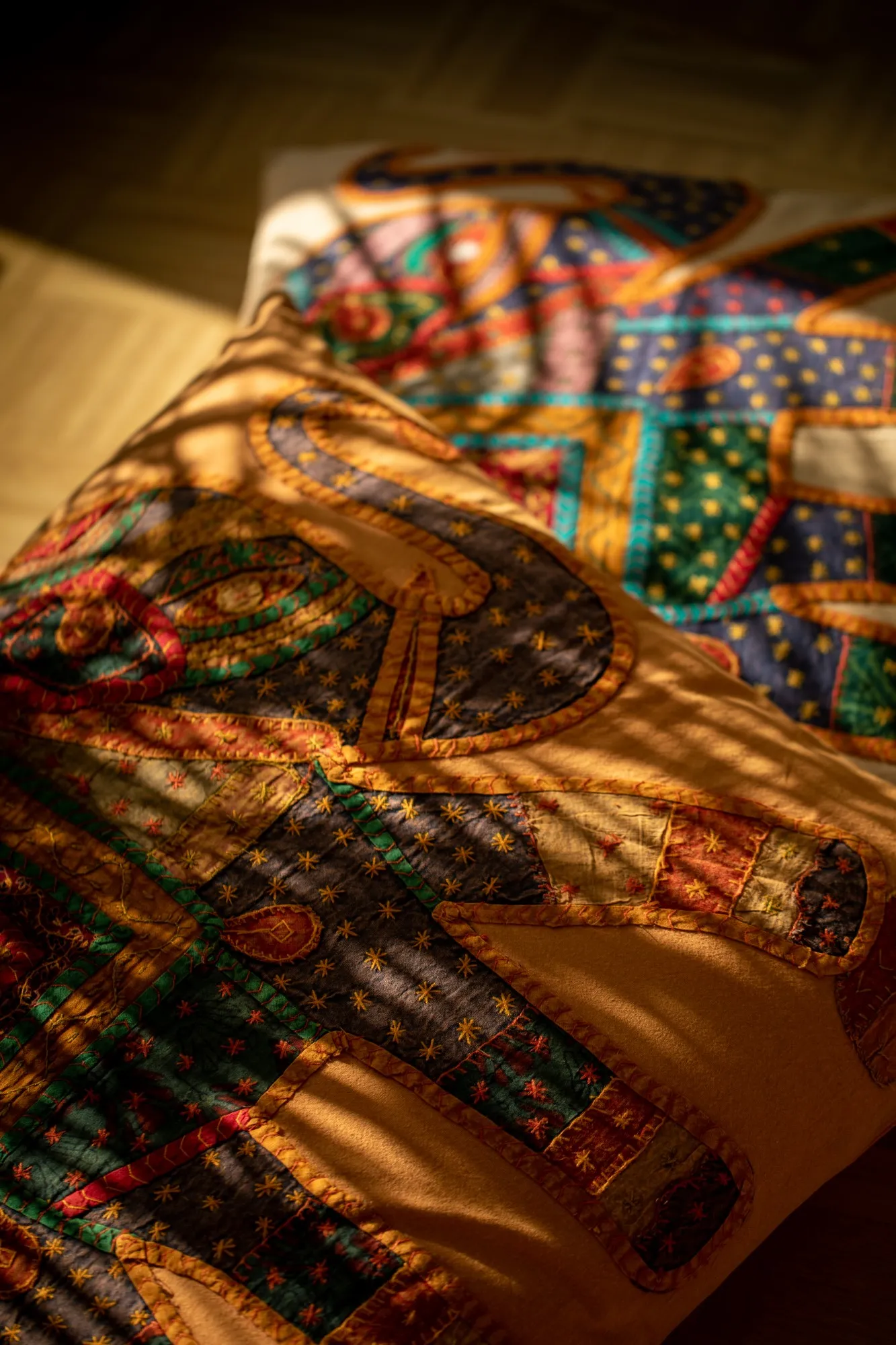 Kissenhülle 'Elefant', khaki, L 60 cm, B 60 cm