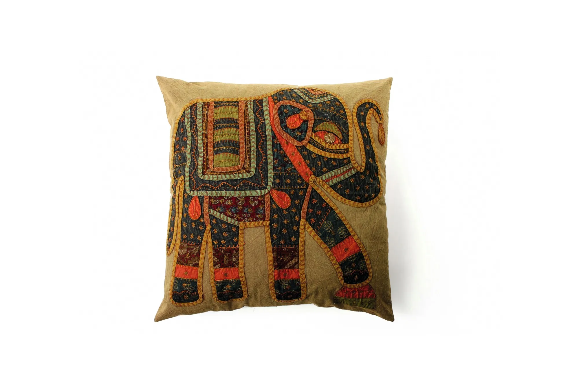 Kissenhülle 'Elefant', grün, T 60 cm, B 60 cm