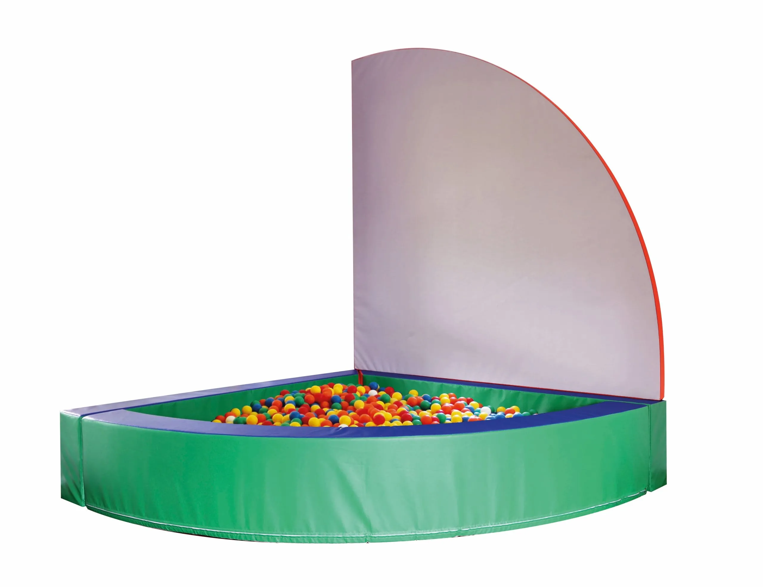 Bänfer Bällebad Viertelkreis mit Abdeckung, optional mit Spielbällen