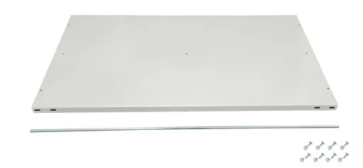 Fachboden mit Anschlagleiste für Schulte Büro-Fachbodenregal MULTIplus150 Schraubsystem | Traglast 150kg | BxT 75x60cm | Lichtgrau
