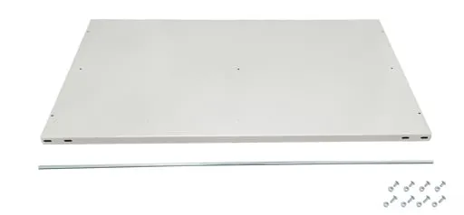 Fachboden mit Anschlagleiste für Schulte Büro-Fachbodenregal MULTIplus150 Schraubsystem | Traglast 150kg | BxT 100x60cm | Lichtgrau