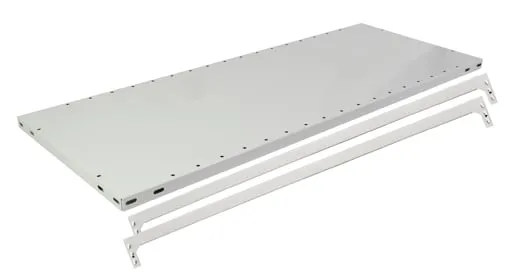 Fachboden für Schulte Eckregal Stecksystem | BxT 100x60cm | Inkl. Längenriegel | Lichtgrau