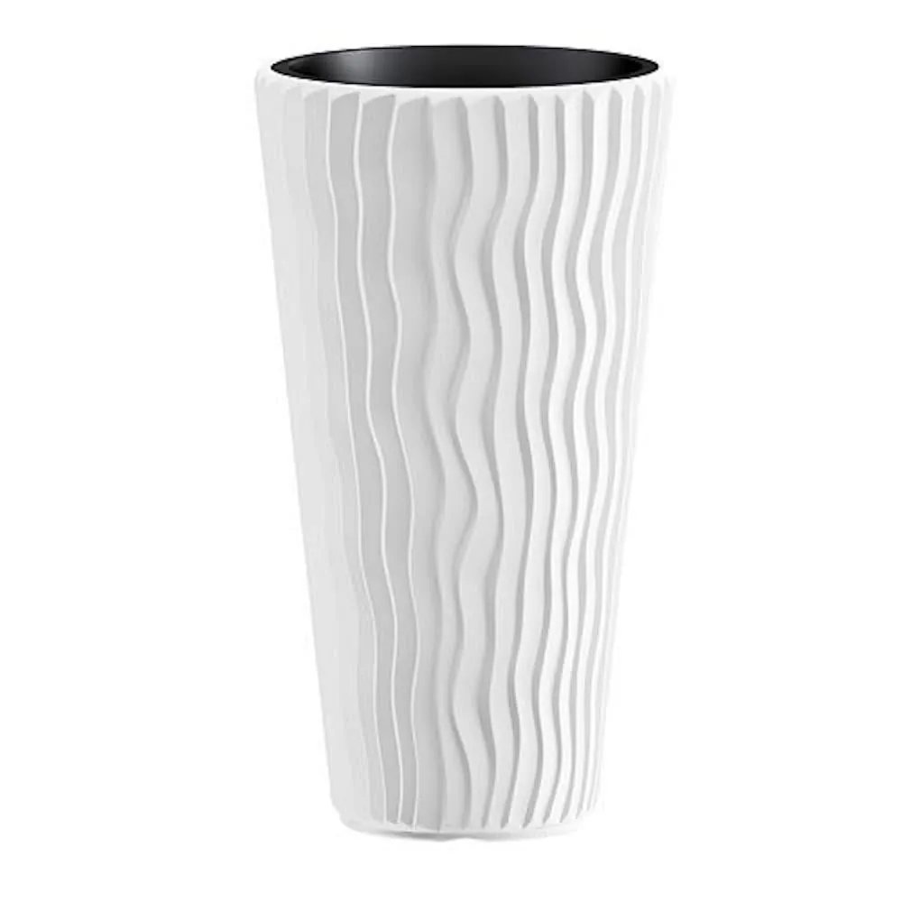 PROREGAL Blumentopf Sand Schlank 400, weiß