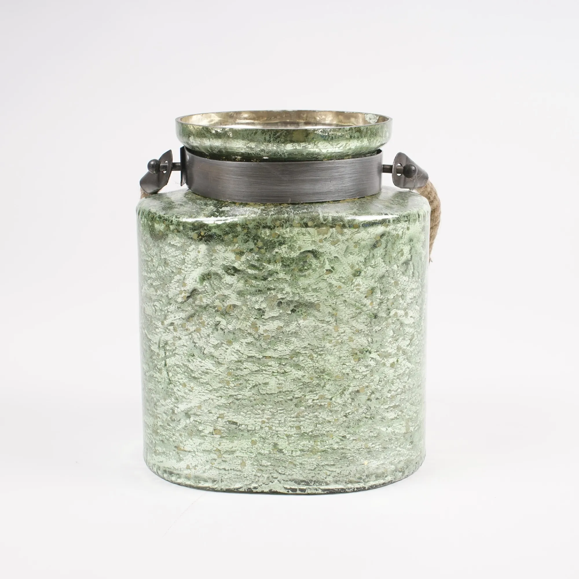 Aufbewahrungsglas, türkis, T 4,3 cm, B 2,5 cm, H 3,1 cm