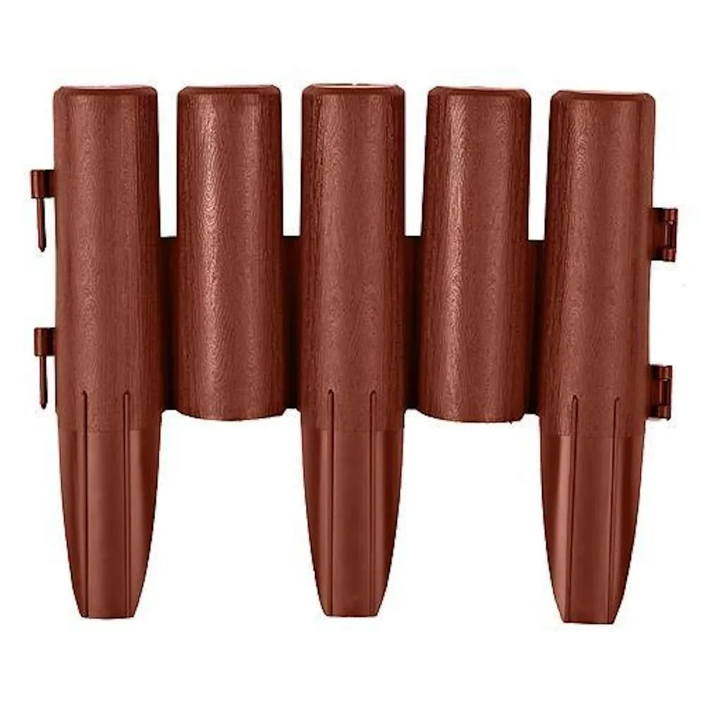 PROREGAL Gartenzaun, Gartengrenze GE037, 27x24cm, PP, Terrakotta, 8 Stück