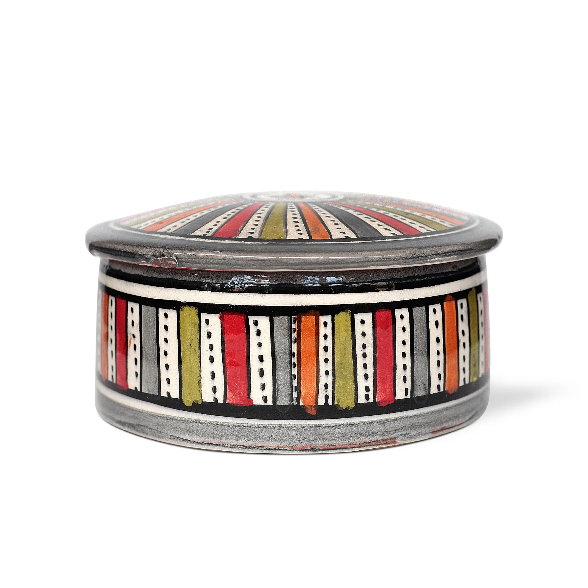 Zierbehälter flach, multicolor, Ø 12 cm, H 5 cm